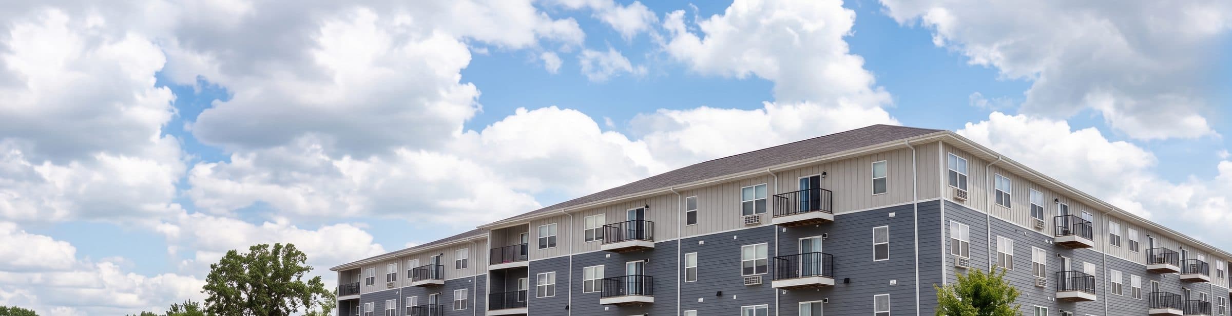Exterior of a modern multi-family apartment building