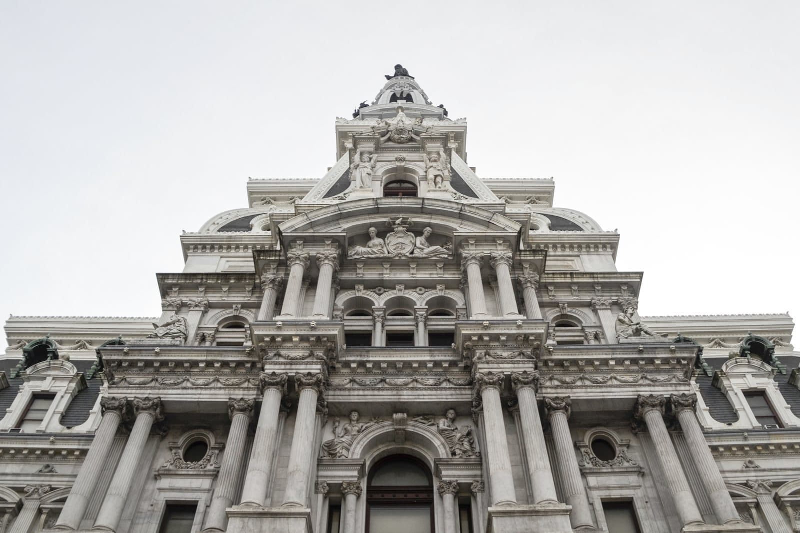 Philadelphia City Hall viewed from below